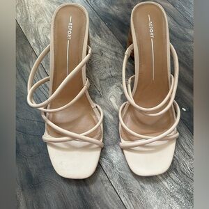 Used size 10 strappy beige heels